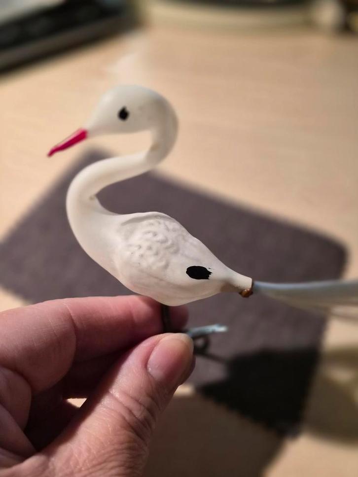 Zeldzame oude Antieke Ooievaar > Kerstboomversiering - Gaaf!, Antiek en Kunst, Antiek | Overige Antiek, Ophalen of Verzenden