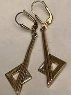 Art Deco gouden oorbellen, Sieraden, Tassen en Uiterlijk, Oorbellen, Hangers, Verzenden, Zo goed als nieuw, Goud