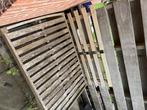 Pallet tuinbank met kussens, Tuin en Terras, Tuinbanken, Ophalen, Gebruikt, Hout