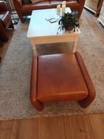 lederen bankstel Cognac kleur, Huis en Inrichting, Banken | Bankstellen, Ophalen, Gebruikt, Tweepersoons, Rechte bank