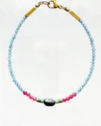 Minimalistisch armband met zoetwarparel nieuw, Ophalen of Verzenden, Nieuw, Blauw, Met edelsteen