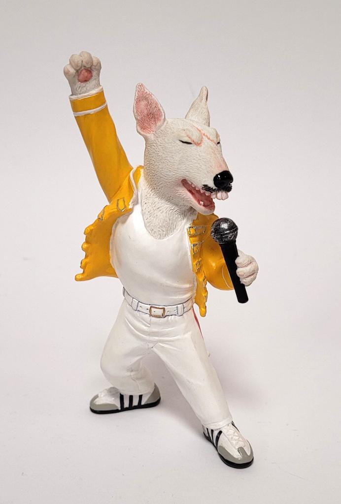 Freddie Mercury bulldog beeldje by Warren Stratford deco