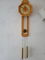 Goedwerkende blank eiken pendule klok, Ophalen of Verzenden