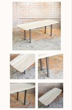 Vintage Travertin Salontafel, Huis en Inrichting, Tafels | Salontafels, Ophalen, Gebruikt, 100 tot 150 cm, 50 tot 100 cm