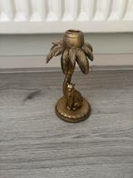 Vintage Kandelaar Palmboom met Kat, Gebruikt, Bruin, Ophalen of Verzenden, Metaal