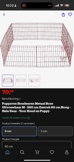 Hondenren metaal roze, Dieren en Toebehoren, Ophalen, Zo goed als nieuw