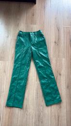 Groene leren wide leg broek Stradivarius, Kleding | Dames, Ophalen of Verzenden, Zo goed als nieuw, Maat 36 (S), Lang