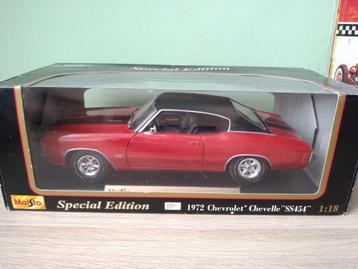 1972 Chevrolet Chevelle SS 454 Red 1:18 In Box beschikbaar voor biedingen