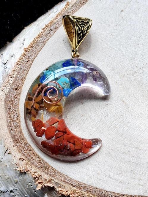 mooie maanvormige hanger Chakra, Sieraden, Tassen en Uiterlijk, Kettinghangers, Nieuw, Ophalen of Verzenden