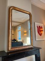 Antieke Franse bladgouden spiegel, Ophalen, Rechthoekig