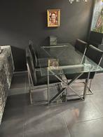 Eettafel, Huis en Inrichting, Tafels | Eettafels, Rechthoekig, 50 tot 100 cm, Ophalen of Verzenden, Glas