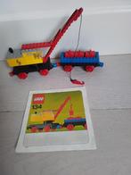 Lego : 134 mobiele kraan en wagon met boekje, Ophalen of Verzenden, Gebruikt, Complete set, Lego