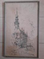 Originele tekening stadhuis Veere, Ophalen of Verzenden