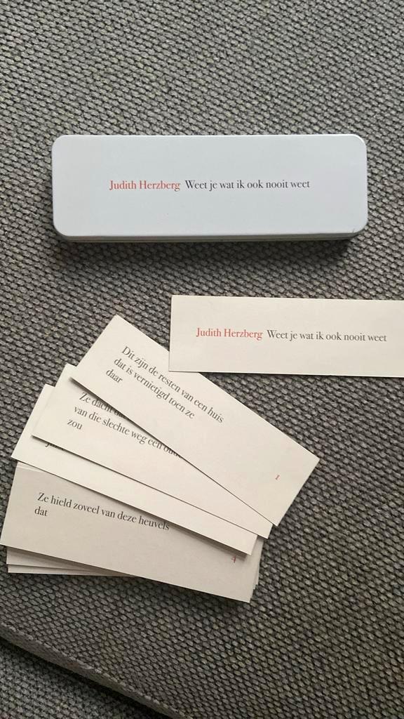 Judith Herzberg: Weet je wat ik ook nooit weet. In blik!, Boeken, Gedichten en Poëzie, Nieuw, Ophalen of Verzenden