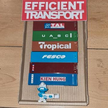 CONHTAINERS 1:87 SELECTIE VAN 6x 40'ft beschikbaar voor biedingen