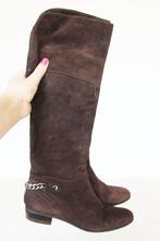 Mooie Bruin Suede Lamica Laarzen s4 (Maat 37) € 50,-, Hoge laarzen, Bruin, Lamica, Ophalen of Verzenden