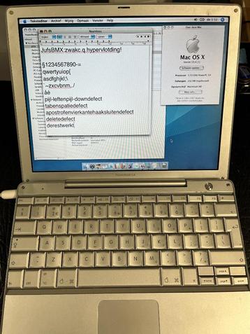 Apple PowerBook G4 12” 1.33 GHz, voor reparatie / onderdelen