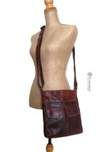 Leren tas - schoudertas - crossbody damestas - echt leer, Sieraden, Tassen en Uiterlijk, Tassen | Damestassen, Ophalen of Verzenden