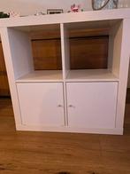 Kallax 4-vsks kast met 2 deurtjes, Huis en Inrichting, Kasten | Wandmeubels, Ophalen, Gebruikt, Minder dan 150 cm, Minder dan 100 cm