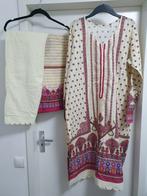 Maat XL cream roze shalwar kameez 3 delige indiase pak, Kleding | Dames, Overige typen, Maat 46/48 (XL) of groter, Ophalen of Verzenden