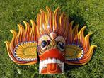 Raksha houtsnijwerk masker Sri Lanka, Ophalen of Verzenden