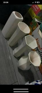 4 stuk Vazen €4, Huis en Inrichting, Woonaccessoires | Vazen, Ophalen, Gebruikt, Overige kleuren, Glas