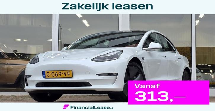 Tesla Model 3 Long Range AWD 75 kWh Trekhaak 2e Eigenaar FSD, Auto's, Tesla, Bedrijf, Lease, Financial lease, Model 3, ABS, Airbags