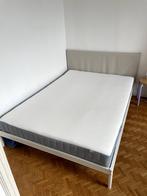 Bed en matras - Bed and matress - 140cm - IKEA beige, Ophalen, Beige, Tweepersoons, 140 cm