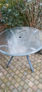 Teras tafel glasplaat, Ophalen, Gebruikt, Rond, Overige materialen