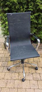 Zwarte Bureaustoel met Wielen, Huis en Inrichting, Bureaustoelen, Ophalen, Gebruikt, Zwart