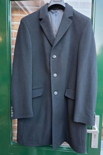Wollen zwarte herenmantel/jas STONES maat 52 beschikbaar voor biedingen