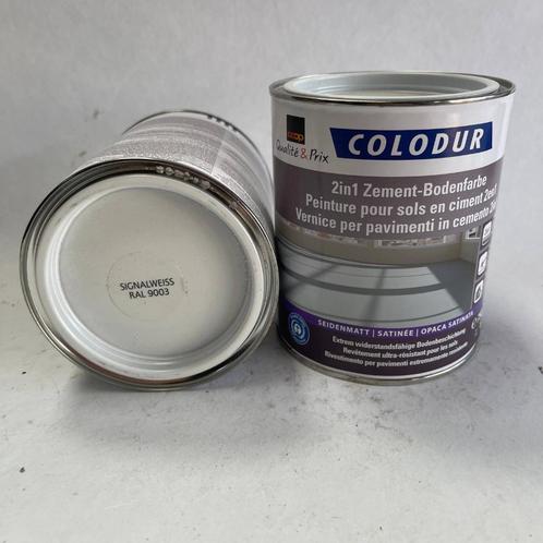Colodur 2 in 1 Vloerverf Cementverf RAL 9003 Signaal Wit 750, Doe-het-zelf en Verbouw, Verf, Beits en Lak, Nieuw, Verf, Minder dan 5 liter