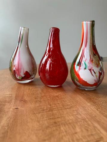 Set Fidrio Holland decoratieve glazen vaasjes beschikbaar voor biedingen