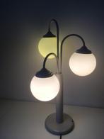 Regency tafellamp met 3 bollen vintage, Minder dan 50 cm, Glas, Vintage regency, Gebruikt