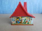Oud blikken spaarpot huisje met sprookje van Hans en Grietje, Antiek en Kunst, Ophalen of Verzenden