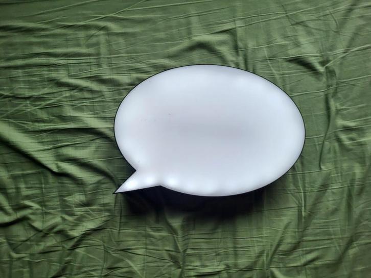 Speech Bubble Lightbox - Beschrijfbaar! Gratis afhalen, Huis en Inrichting, Lampen | Wandlampen, Zo goed als nieuw, Kunststof