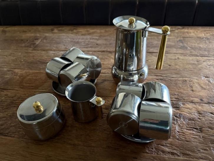 Vintage Douwe Egberts percolator, suiker, melk, kopjes, Huis en Inrichting, Keuken | Keukenbenodigdheden, Zo goed als nieuw, Ophalen of Verzenden