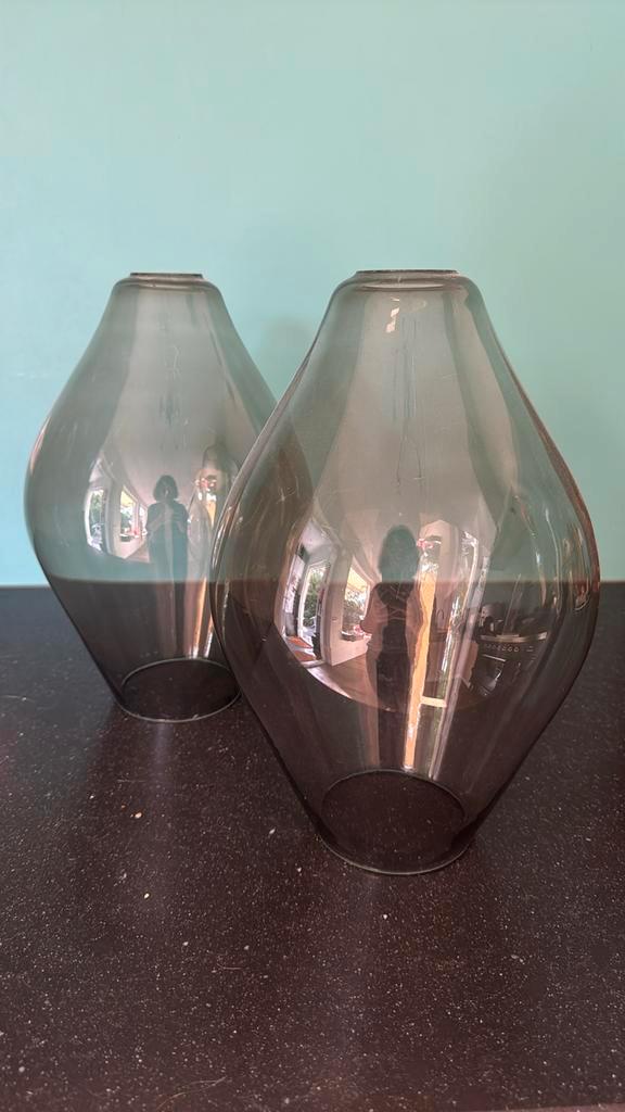 Twee intacte en mooi lampen’kappen’ voor de ikea hanglamp, Huis en Inrichting, Lampen | Hanglampen, Zo goed als nieuw, Minder dan 50 cm