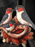 Houten wandbordbord zwaluwen bij nest, Huis en Inrichting, Woonaccessoires | Wanddecoraties, Ophalen of Verzenden, Nieuw