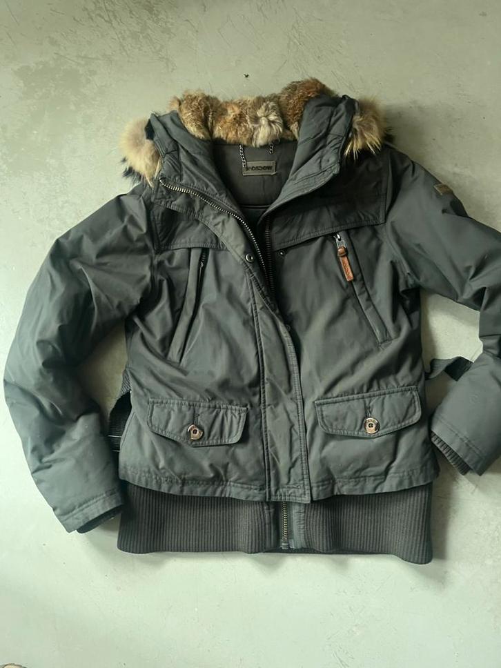 Moscow jas, Kleding | Dames, Jassen | Winter, Zo goed als nieuw, Maat 38/40 (M), Groen, Ophalen of Verzenden