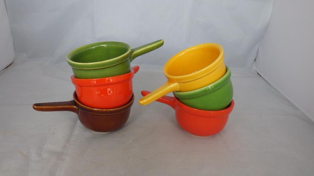 6 mooie retro parfait schaaltjes, Ophalen of Verzenden, Huis en Inrichting