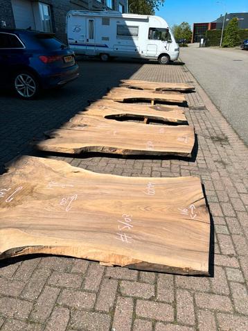 Notenhouten schaaldelen - Table slabs  beschikbaar voor biedingen
