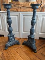 Antieke Gietijzeren Kandelaars Set, Antiek en Kunst, Ophalen, Overige materialen