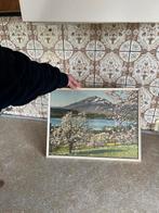 Antieke Lijst met Landschap, Antiek en Kunst, Kunst | Schilderijen | Klassiek, Ophalen