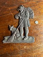 Gietijzeren wandornament – boer met hond in rustieke stijl, Ophalen of Verzenden