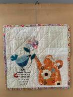 Brocante landelijk patchwork lap afbeelding thee drinken, Antiek en Kunst, Ophalen of Verzenden