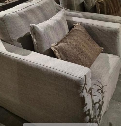 Landelijke / sober fauteuils kiss stone stof /  bocx knokke, Huis en Inrichting, Fauteuils, Zo goed als nieuw, Stof, 75 tot 100 cm