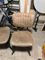 4 eetkamerstoelen groen zwarte poten, Huis en Inrichting, Stoelen, Overige kleuren, Ophalen of Verzenden, Vier, Landelijk