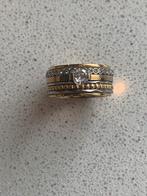 Prachtige Ring, Met strass, Goud, 17 tot 18, Ophalen of Verzenden