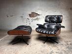 Eames lounge chair met ottoman, Huis en Inrichting, Fauteuils, Ophalen, Metaal, Vintage, 75 tot 100 cm